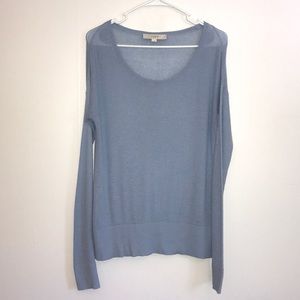 Loft Sky Blue Lightweight Long Sleeve Sweater